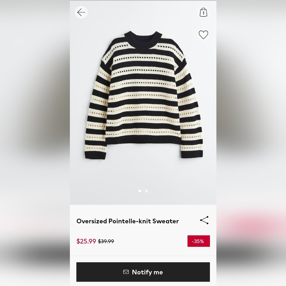 crochet stripe sweater